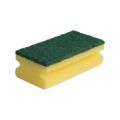 Easy grip foam backed scourer for professional use, 10 pcs. / package (yellow with green scouring surface)